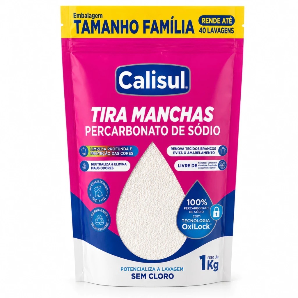 Percarbonato de Sódio 100% Puro Calisul Tira Manchas