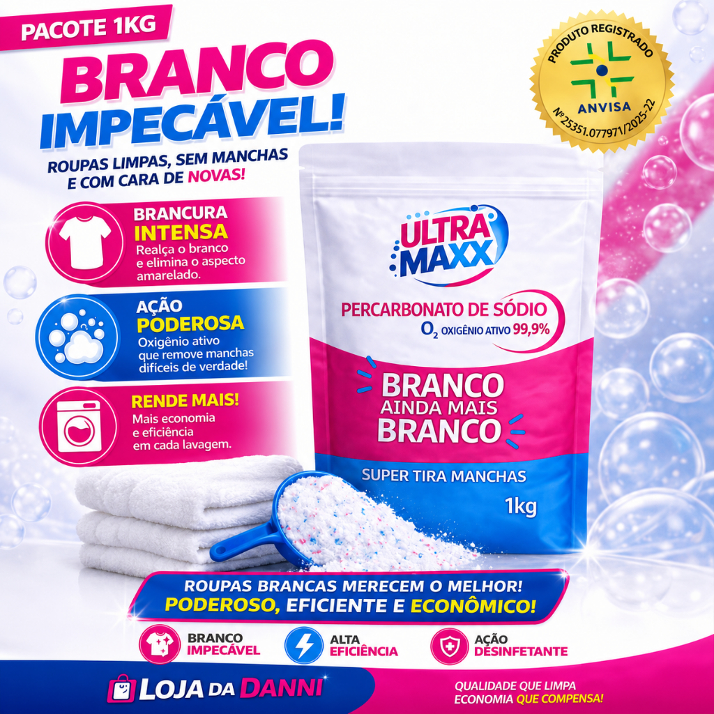 Percarbonato de Sódio 99% 1kg: O Melhor Alvejante Ecológico