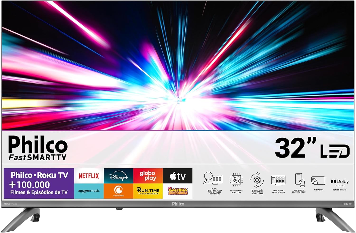 Philco Roku TV P32CRB: A Smart TV 32 Polegadas com Dolby Áudio e HDR10