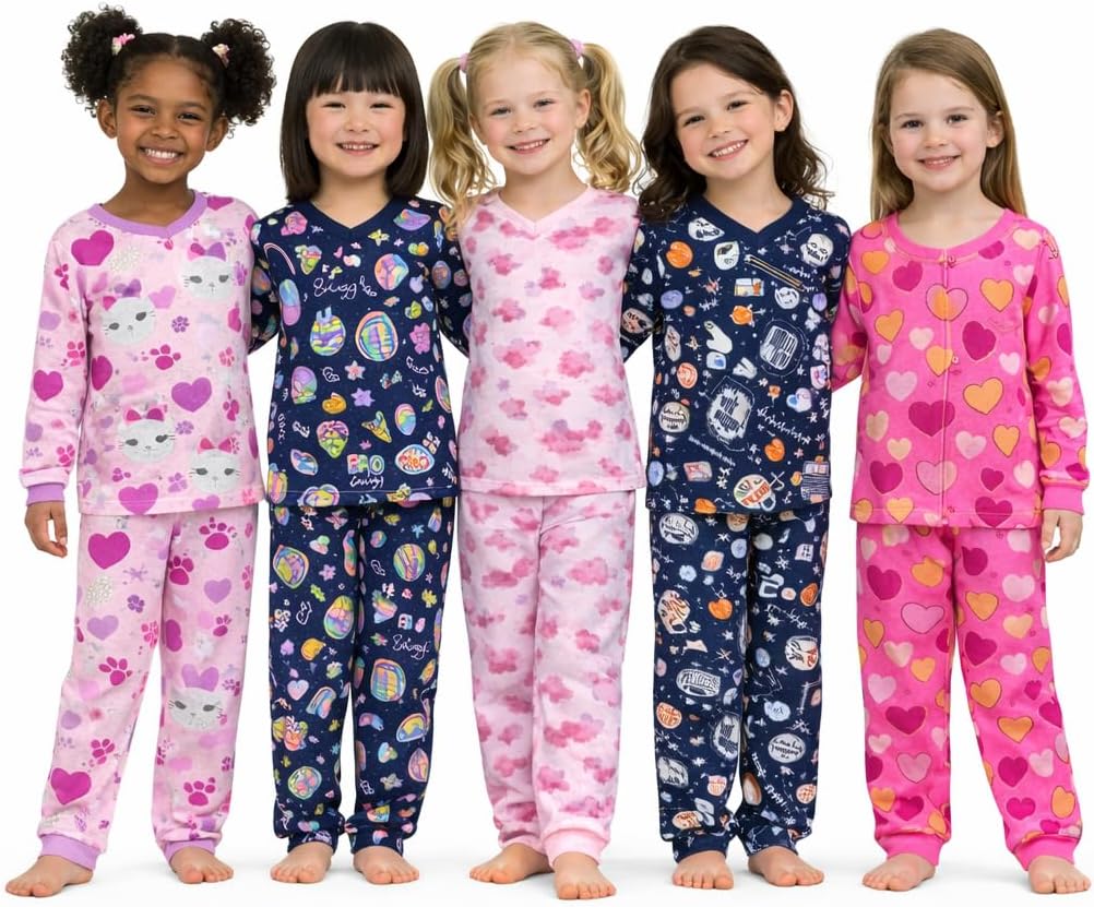 Pijama Infantil em Malha Flanelada 100% Algodão para Meninas