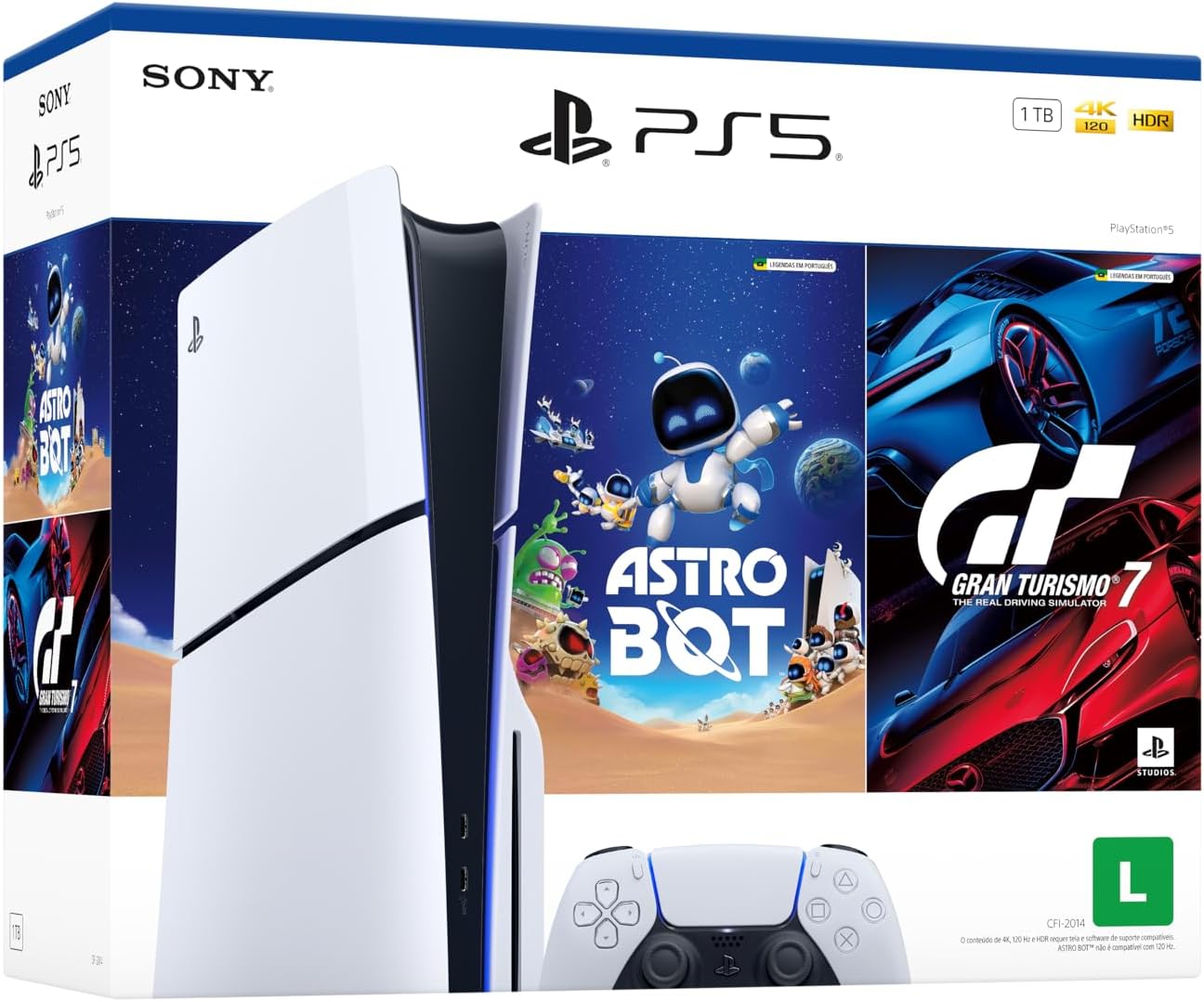 PlayStation 5 Slim com Disco - Bundle ASTRO BOT e Gran Turismo 7