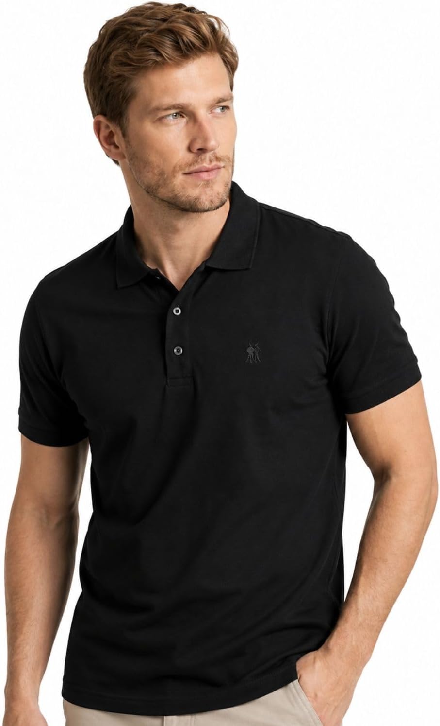Polo Piquet Lisa Com Botão Polo Wear Marinho