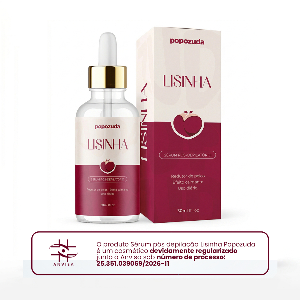 Popozuda Lisinha: Sérum Redutor de Pelos Corporais com Telocapil
