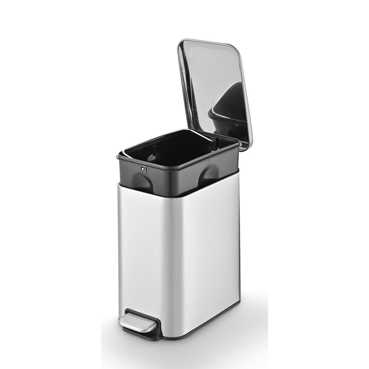 Powermaid Lixeira Retangular Linea 5 Litros: Compacta com Soft Close