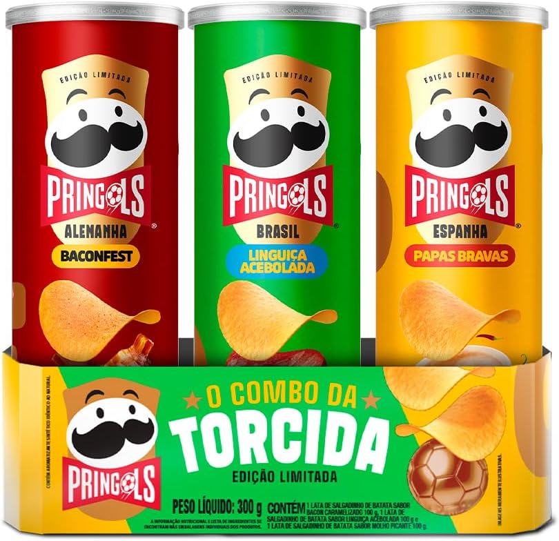 Pringles Tripack Especial Festa do Futebol: Análise do Kit com 3 Latas