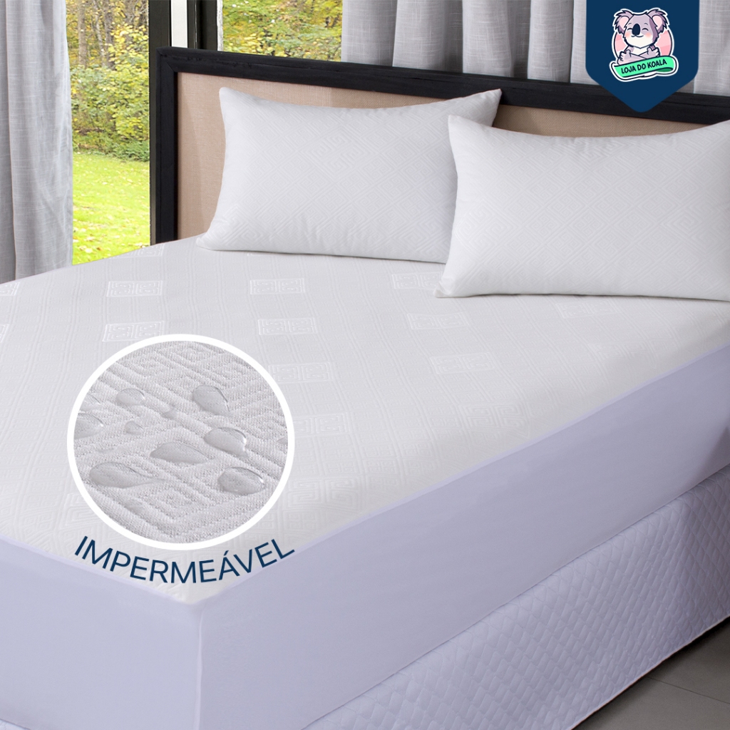 Protetor de Colchão Impermeável Silencioso em Tecido Jacquard Premium