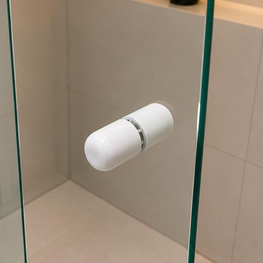 Puxador para Porta de Correr e Box de Banheiro Branco com Dedal