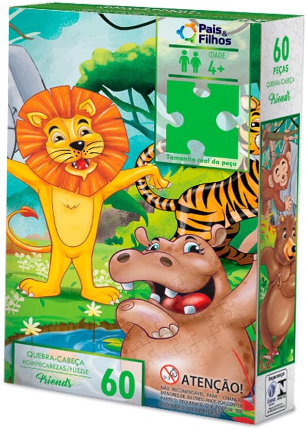 Quebra-Cabeça Infantil Friends 60 Peças Pais & Filhos