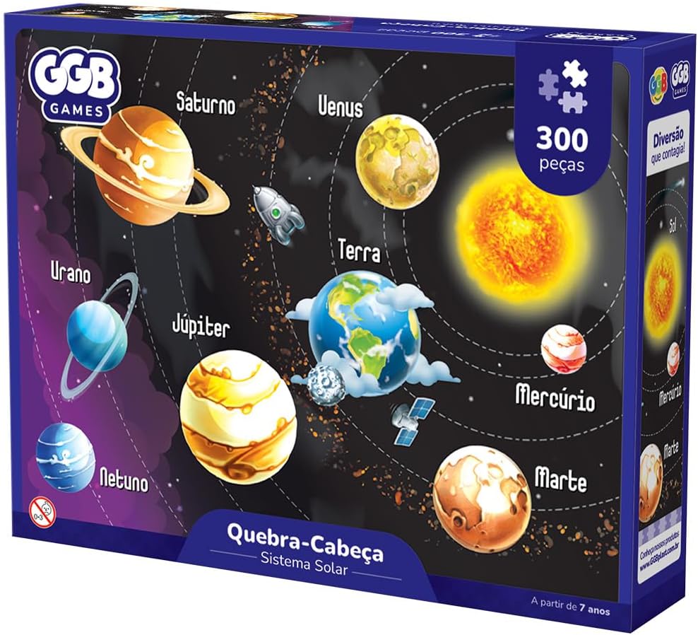 Quebra-cabeça Infantil Sistema Solar 300 Peças