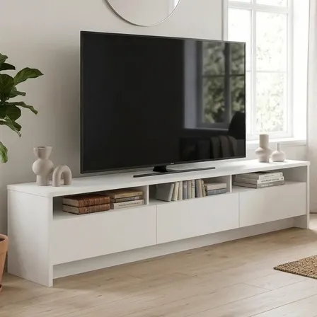 Rack Aspen 2.20m para TV de 75 Polegadas: Modernidade e Amplitude