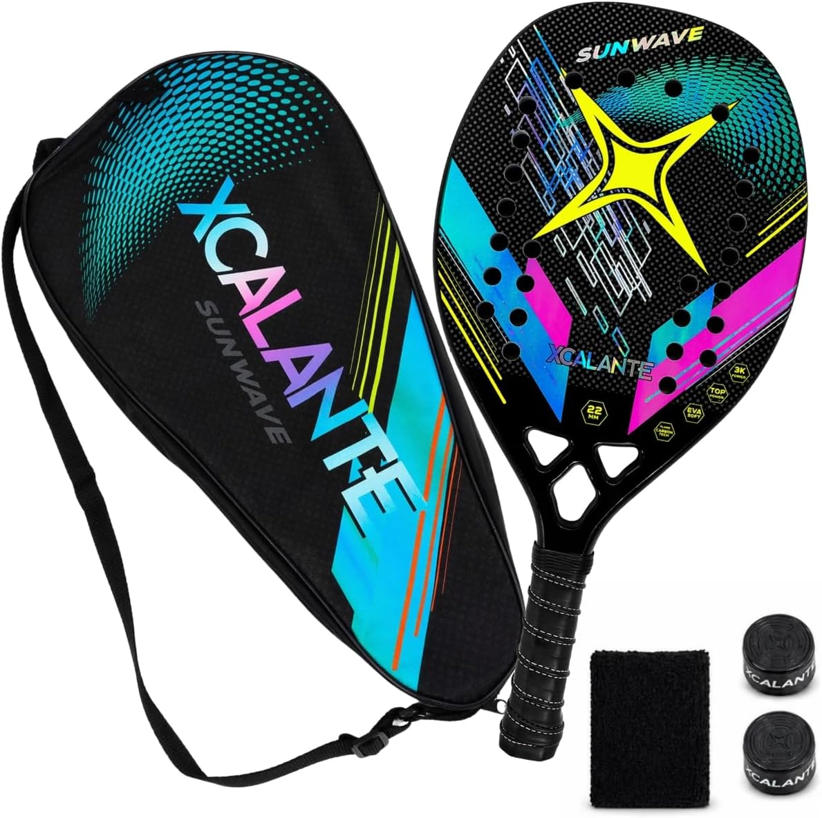 Raquete de Beach Tennis 22mm: Kit Completo para Nível Iniciante e Intermediário