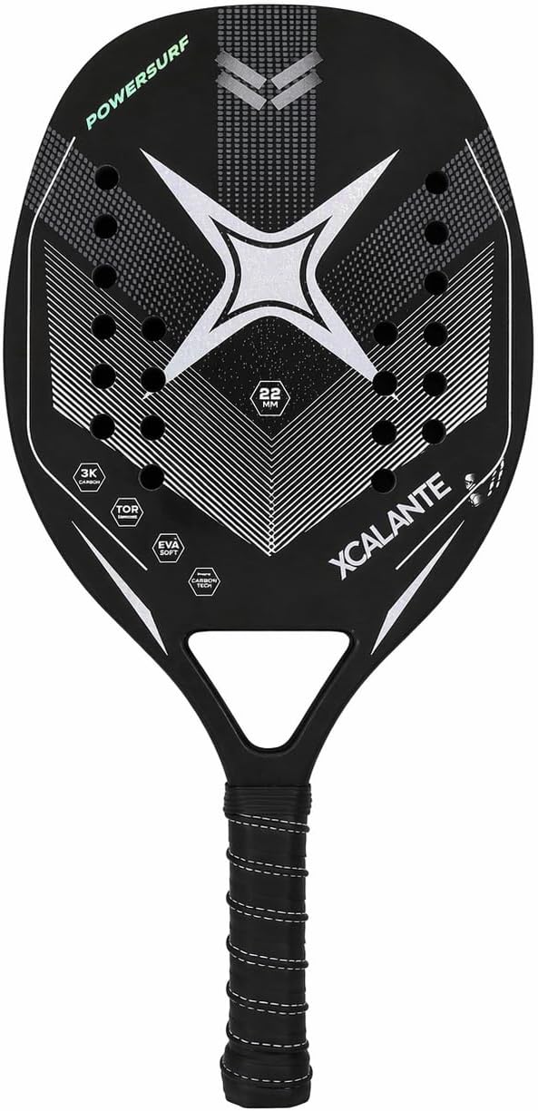 Raquete Beach Tennis 3K Carbono Profissional com Kit Completo