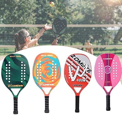 Raquete de Beach Tennis Profissional Camewin em Fibra de Carbono