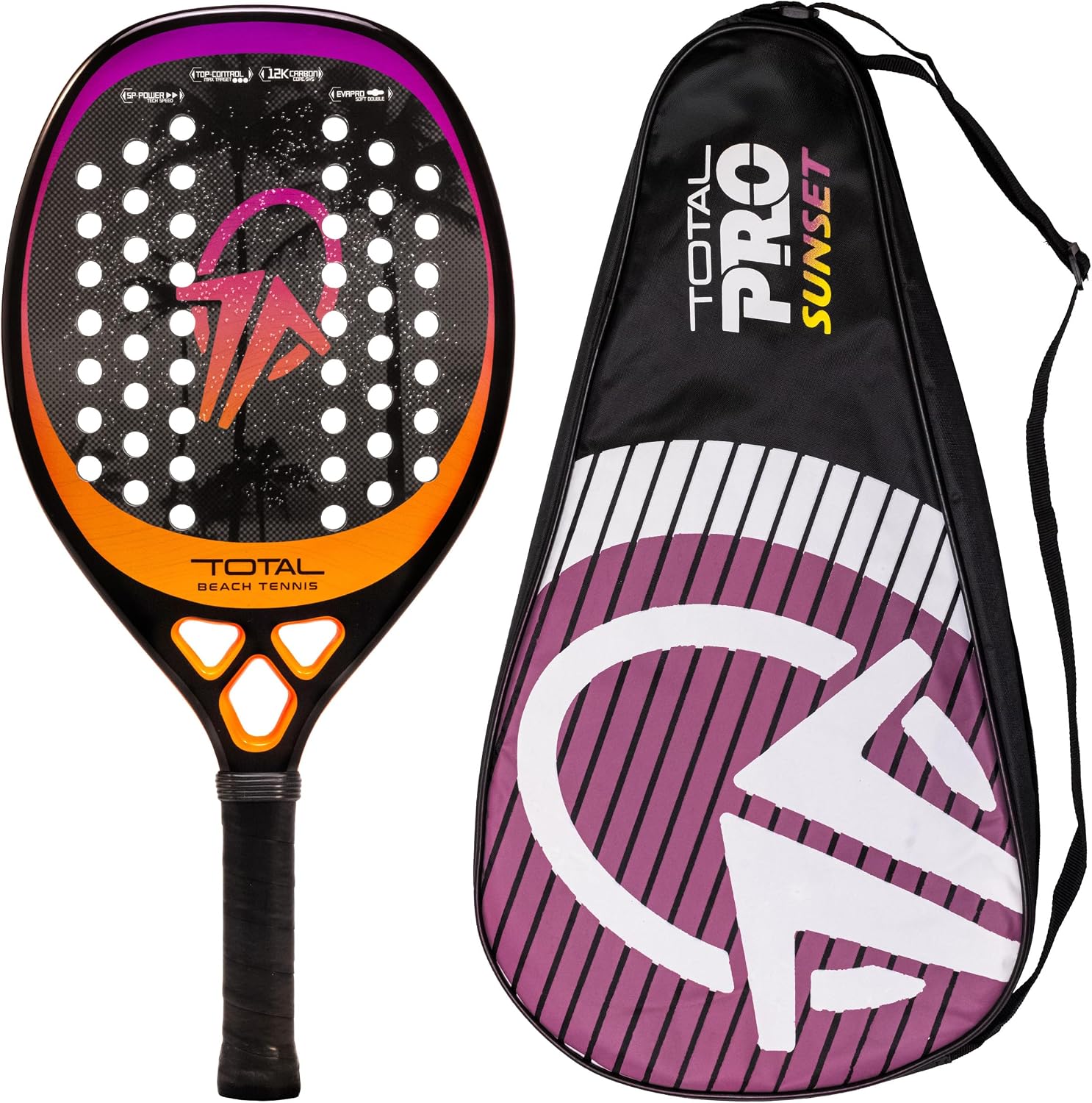 Avaliação Raquete Beach Tennis Carbono 12k Total Pro Sunset