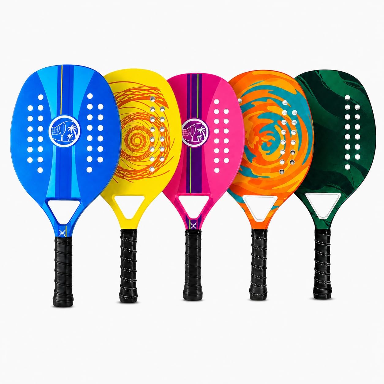 Raquete de Beach Tennis Profissional em Fibra de Carbono com Capa