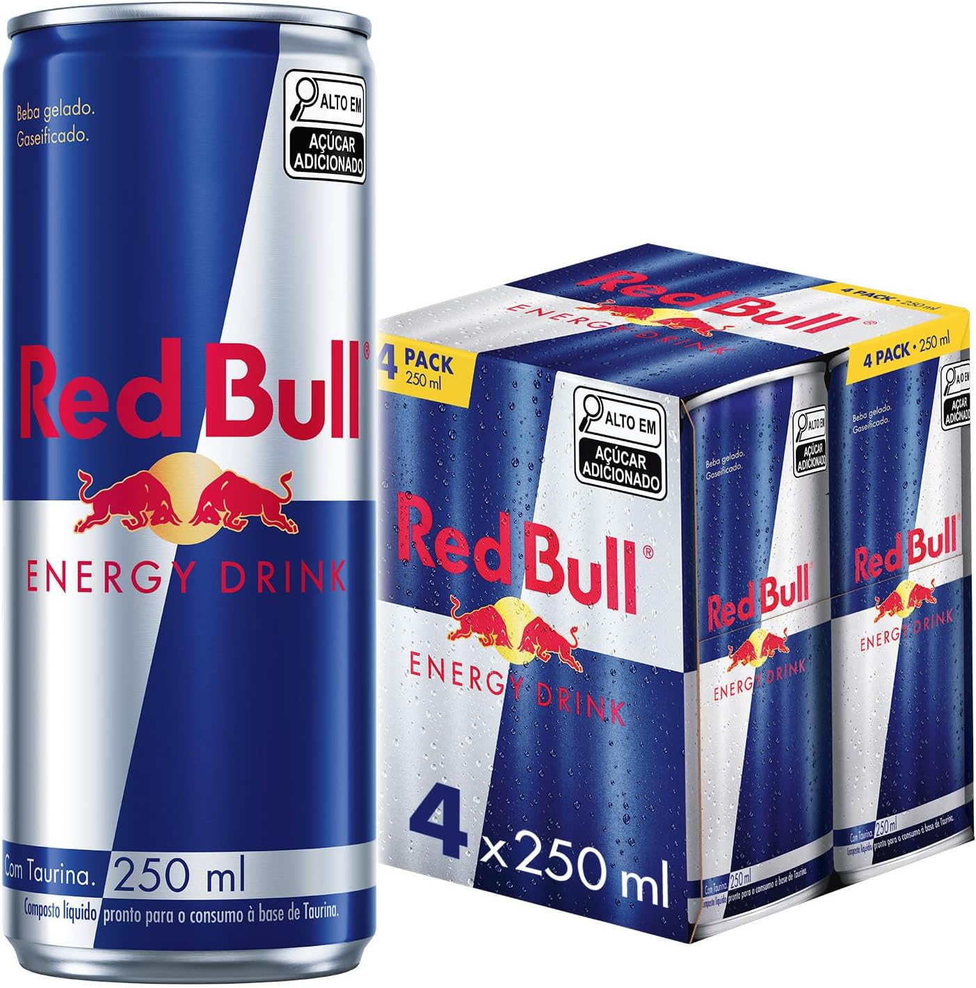 Red Bull Energy Drink 250ml: Pack com 4 Latas