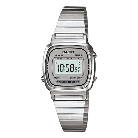 Relógio Casio Mini Vintage Feminino Prata LA670WA-7DF: Elegância Retrô