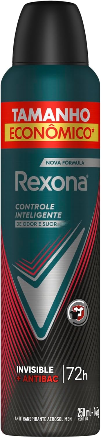 Rexona Antitranspirante Aerossol Antibacterial e Invisible Men 250ml