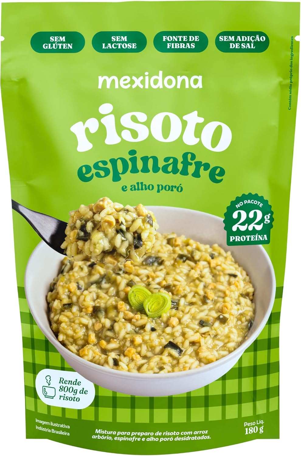 Risoto de Espinafre e Alho Poró 180g Mexidona