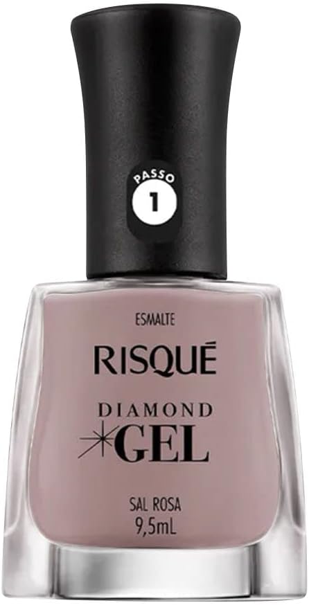 Esmalte Risqué Diamond Gel Sal Rosa Cremoso – Unhas de Salão em Casa