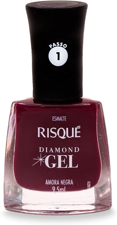 Risqué Esmalte Diamond Gel Amora Negra Cremoso 9,5ml