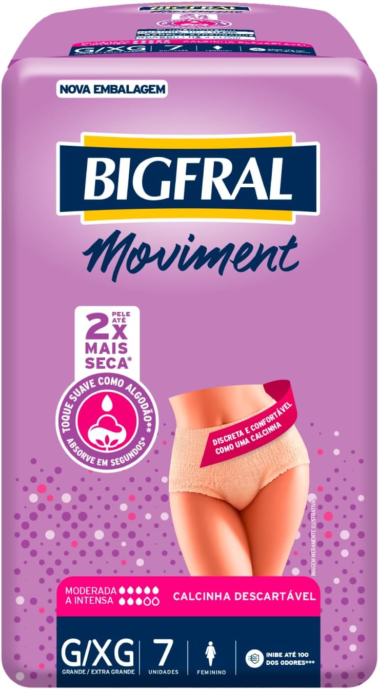 Roupa Íntima Bigfral Moviment Feminina: Conforto e Segurança no Dia a Dia