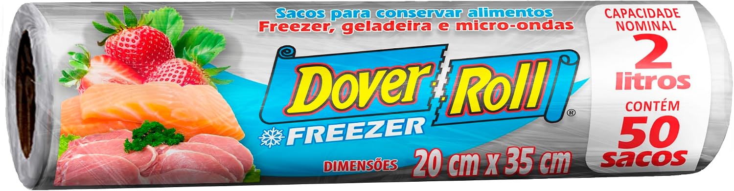 Saco Para Alimentos Freezer-Roll 2 Litros: Praticidade no Armazenamento