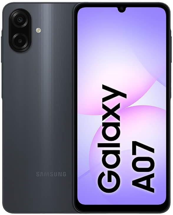 Celular Samsung Galaxy A07 128GB, 4GB RAM, Câmera 50MP, Tela 6.7"
