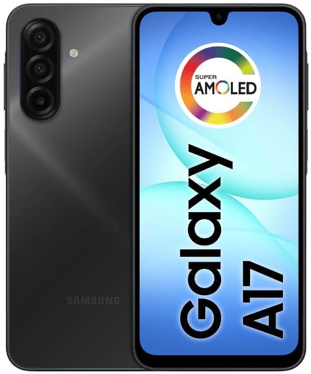 Celular Samsung Galaxy A17, 128GB, 4GB RAM, Câmera 50MP, Tela 6.7" - Preto
