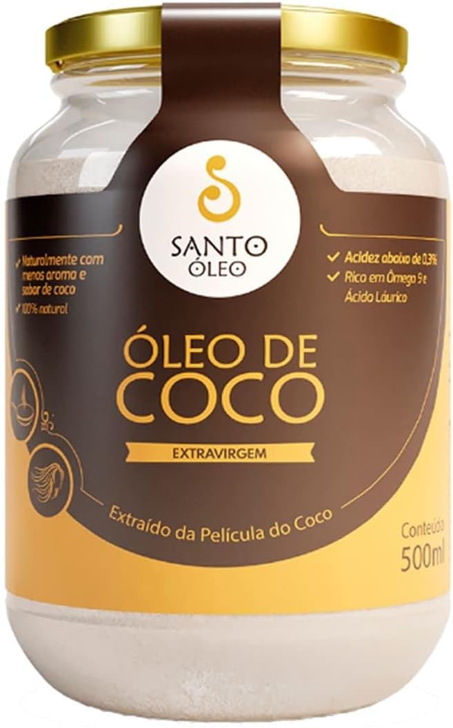 Santo Óleo: Óleo de Coco Extra Virgem de Película 500ml