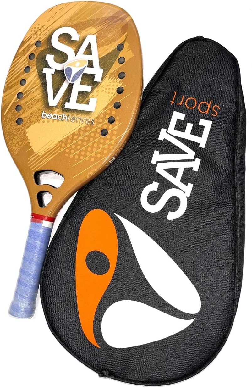 Save Sport Raquete Beach Tennis Carbon Fiber Amarela