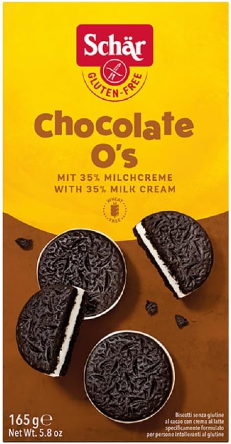 Schar Biscoito Sem Glúten Recheado Chocolate O's 165g