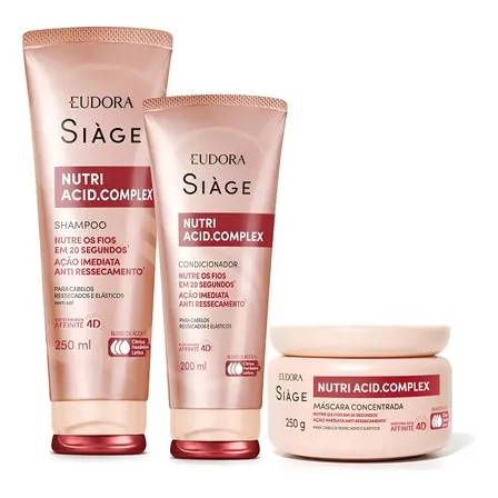 Kit Siàge Nutri Acid.complex: Tratamento Completo para Cabelos Danificados