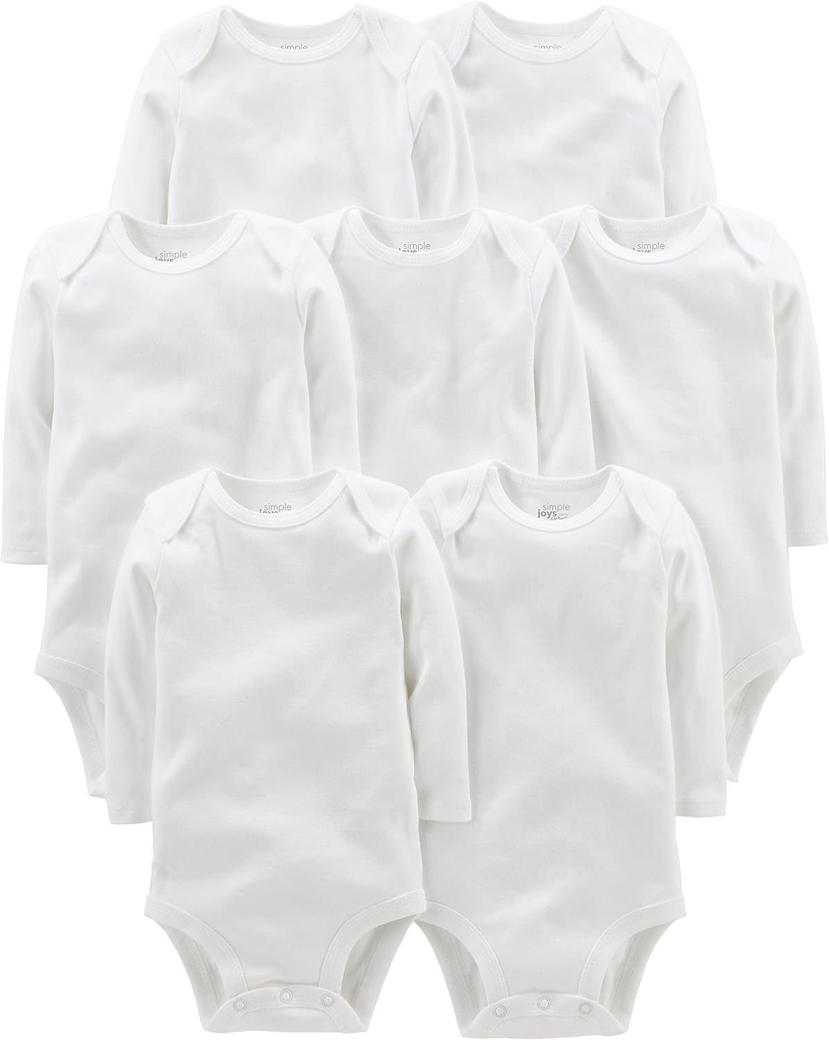 Simple Joys by Carter's: Kit Body Unissex Manga Comprida com 7 Peças