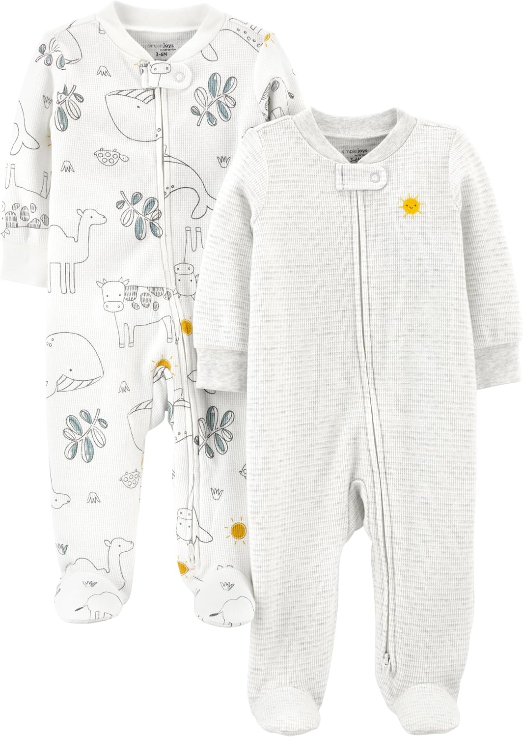 Simple Joys by Carter's: Macacão Térmico Unissex (Kit com 2)