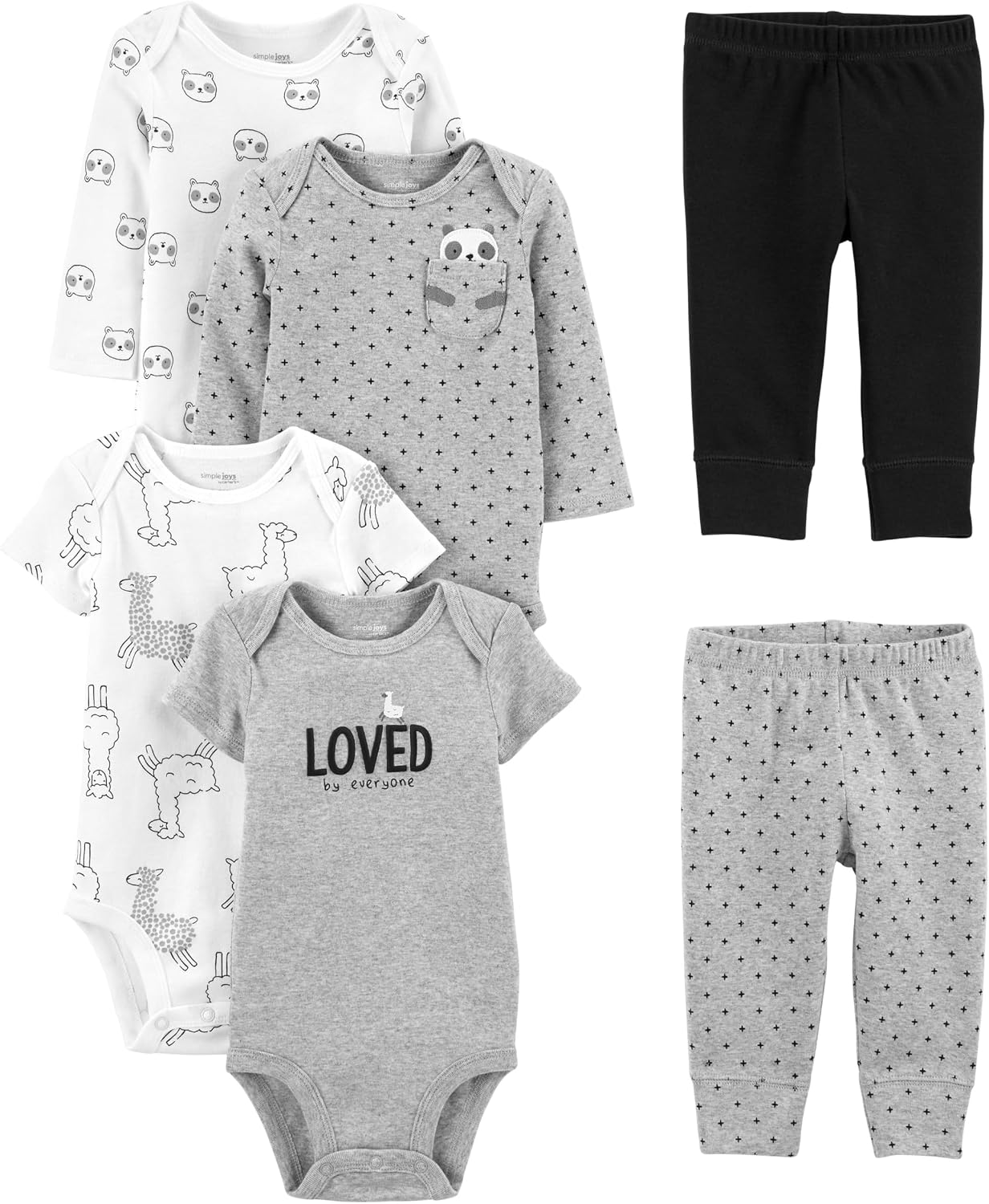 Simple Joys by Carter's: Conjunto de 6 Peças Unissex para Bebês