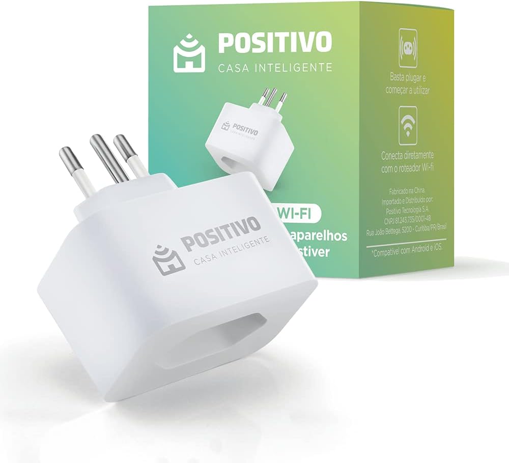 Smart Plug Wi-Fi 10A Positivo Casa Inteligente
