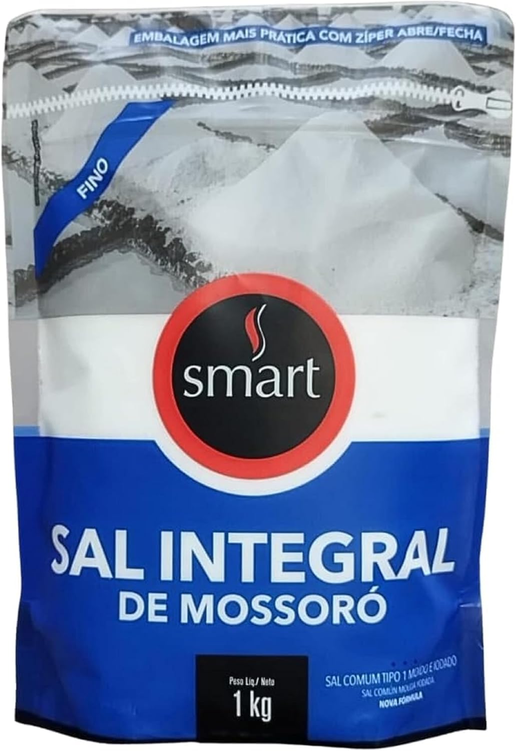 Smart Sal Marinho de Mossoró Fino 1kg: Pureza e Saúde na Cozinha