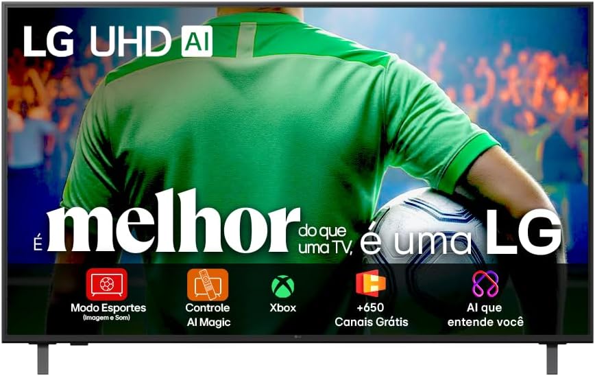 Smart TV 4K 55 LG UHD 55UA85 com Processador α7 AI e WebOS 25