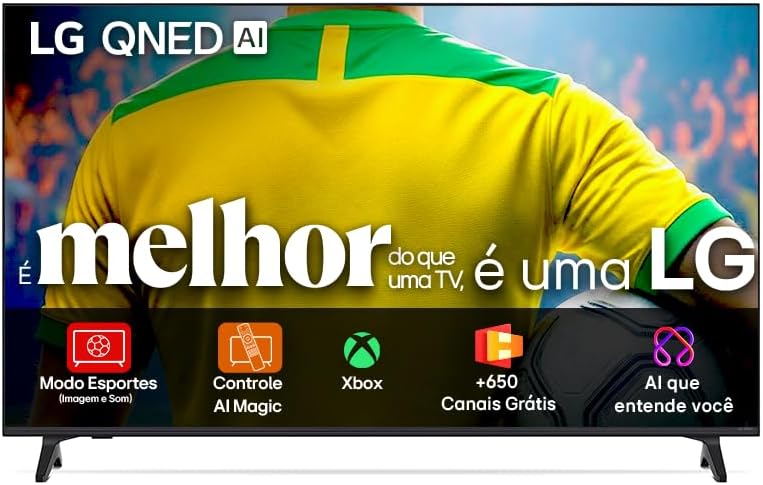 Smart TV 50 LG QNED73 4K: Tecnologia Quantum Dot e Foco em Games