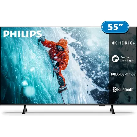 Smart TV Philips 55 4K 55PUG7300: Tela Grande e Recursos Inteligentes