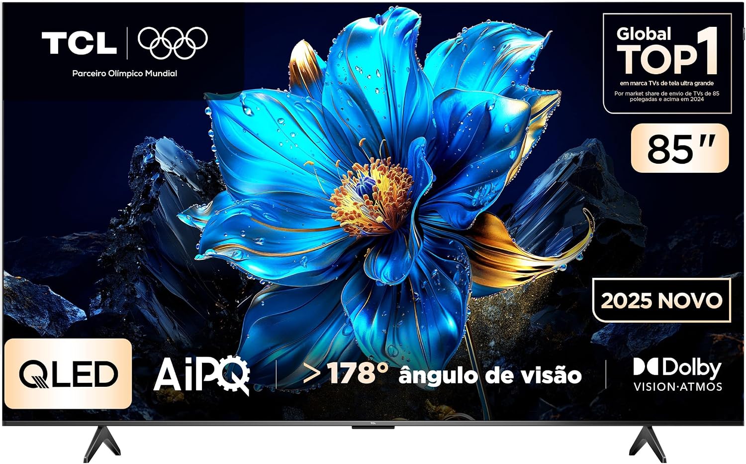 Smart TV TCL 55" 4K UHD com Google TV e Dolby Vision