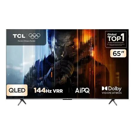 Smart TV TCL 65" QLED 4K 65P8K: Frequência de 144Hz e Google TV