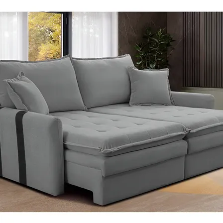 Sofá Retrátil 1,80m Soft Bonnie Boucle Cama Inbox