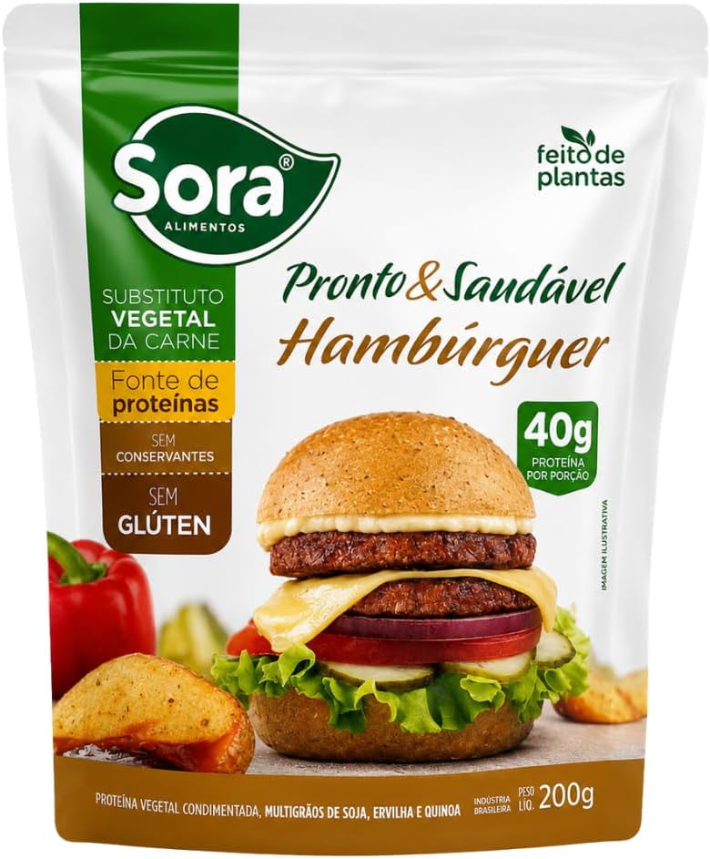 Sora Hambúrguer Vegetal Multigrãos Vegano 200g