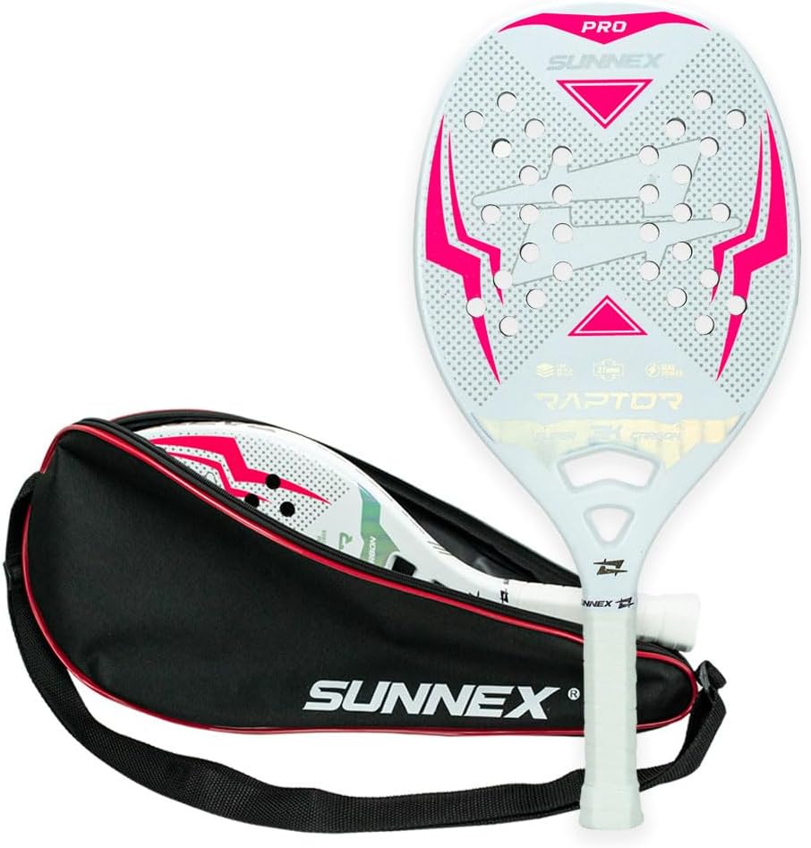 Sunnex Raptor Rosa: Análise da Raquete Beach Tennis Carbono 3K Pro