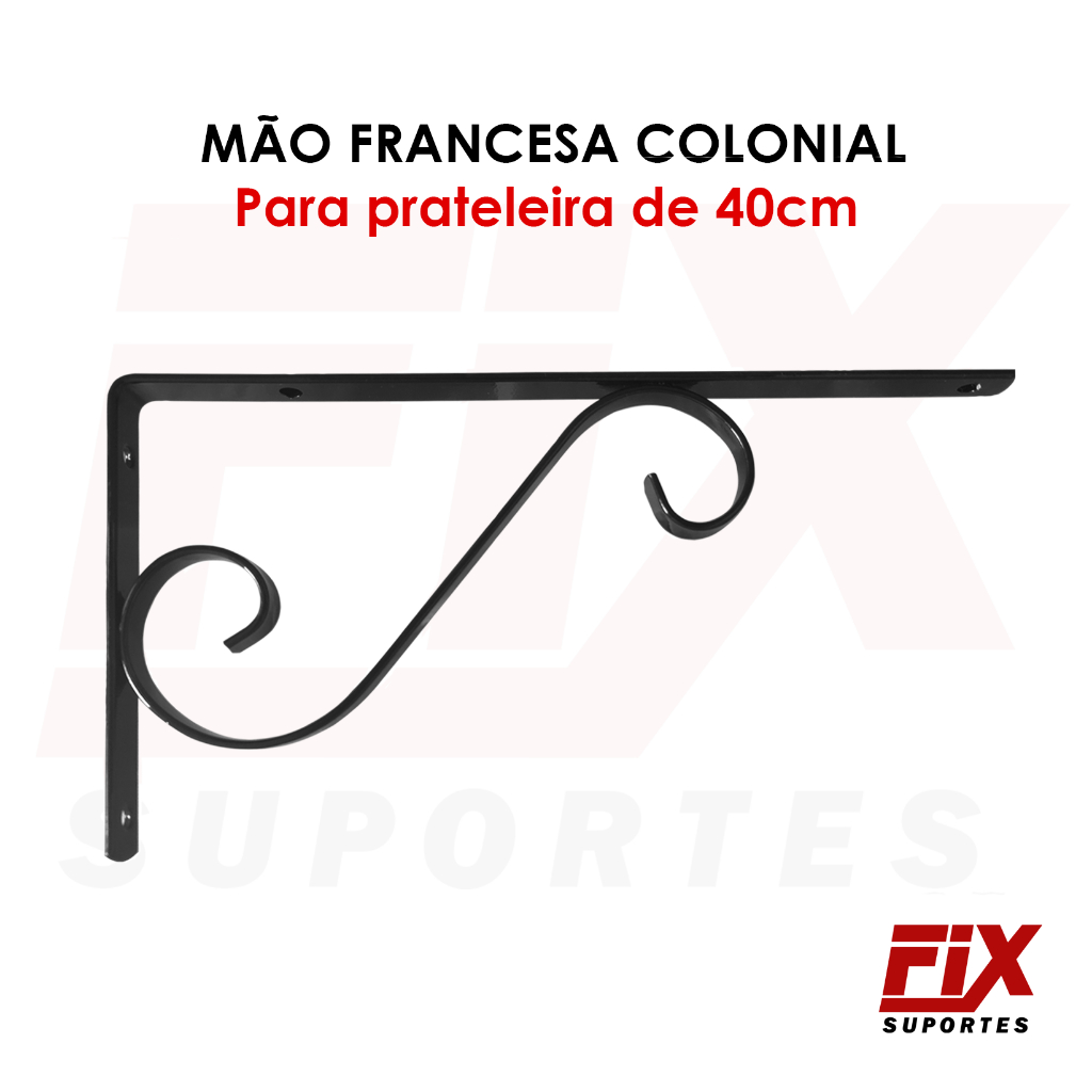 Suporte Decorativo 40cm em Aço Fix Suportes | Resistente