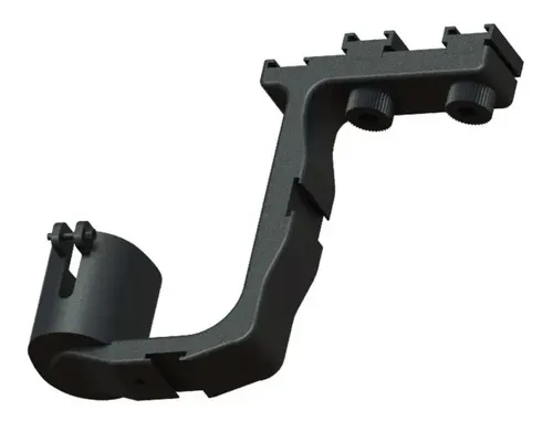 Suporte de Acessórios para Linha DJI Osmo Mobile Suporte preto de expansão para acessórios em estabilizadores DJI Osmo Mobile com encaixe de sapata