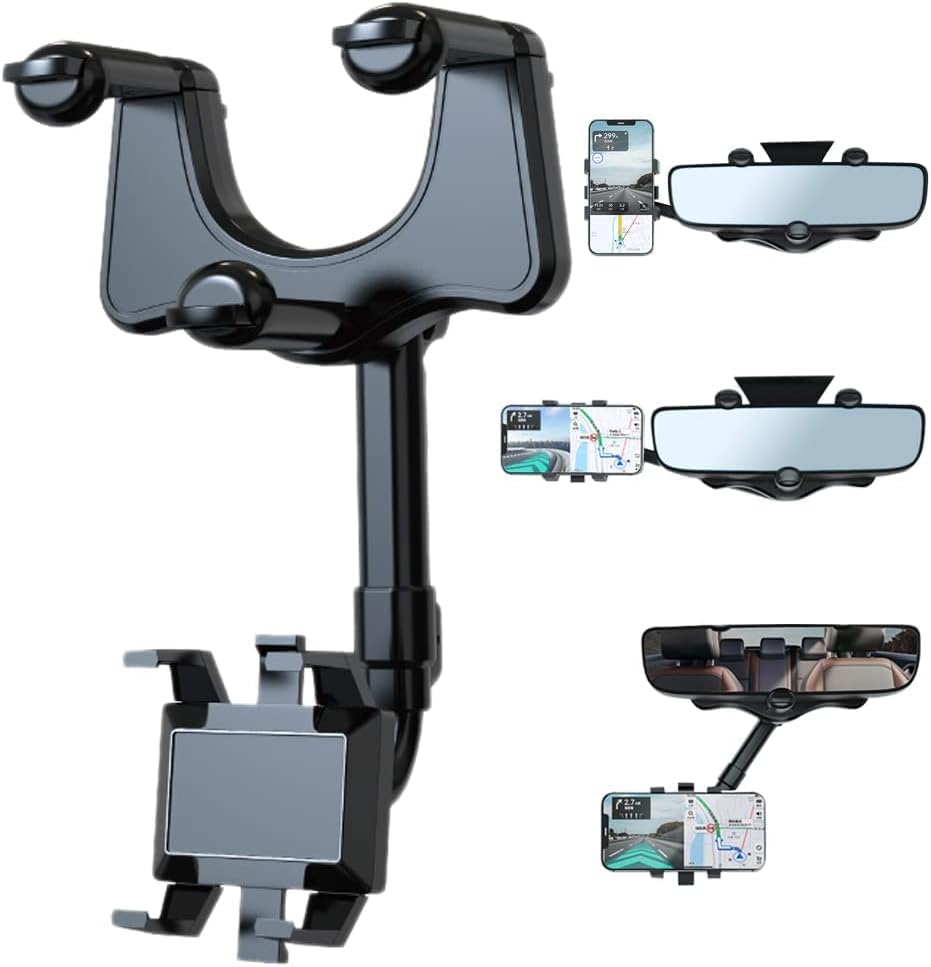 Suporte de Telefone para Carro Mixdameny: Giratório e Retrátil 360°