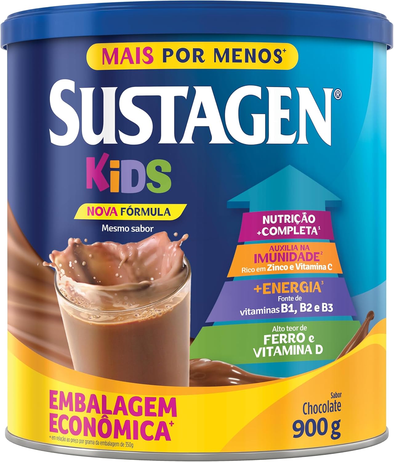 Sustagen Kids Chocolate 900g: Suplemento Alimentar Completo